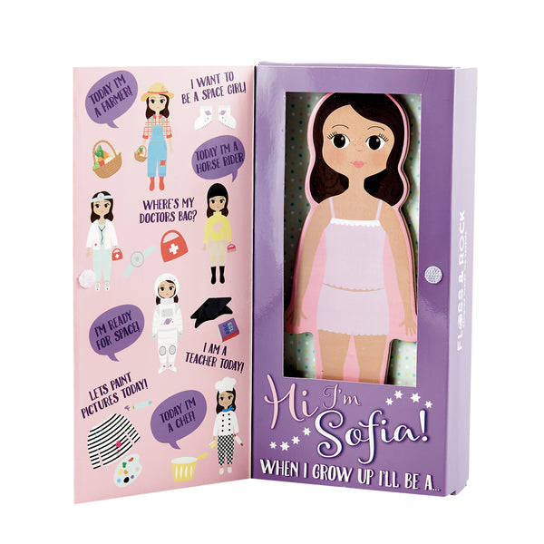 Wooden Magnetic Dress Up Doll Sofia
