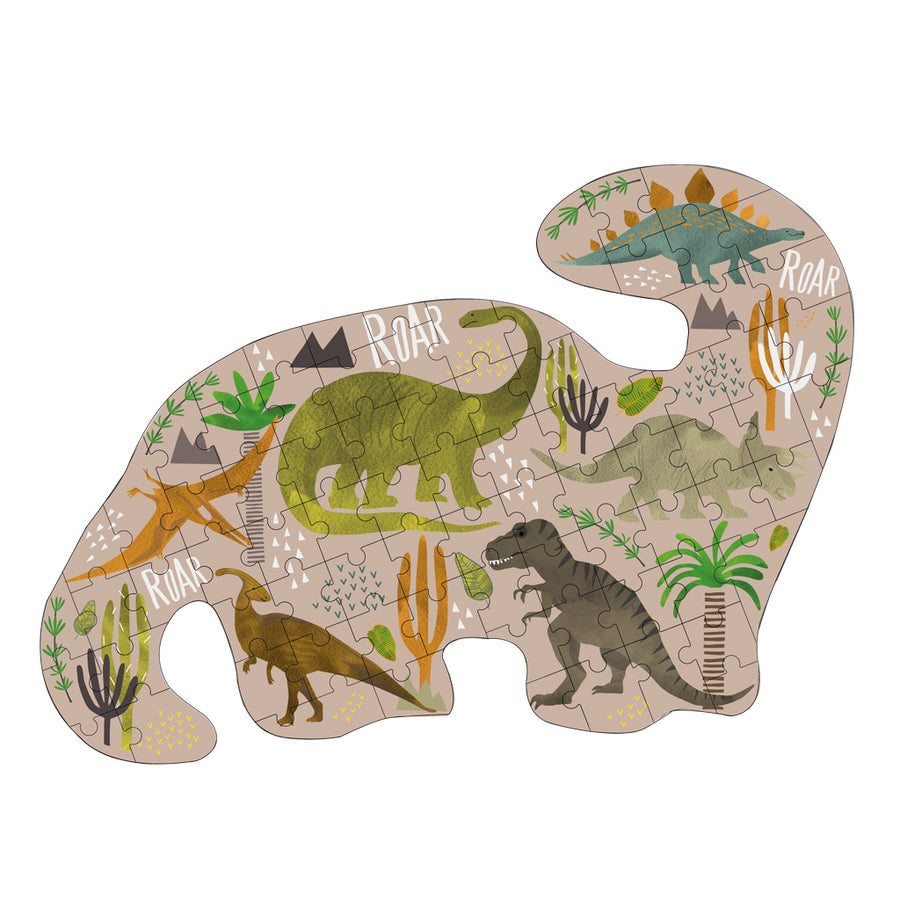 80 Piece "Dino" Shaped Jigsaw with Shaped Box - Dinosaur
