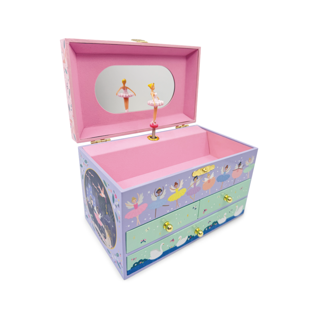 Musical Jewellery Box with 3 Drawers - Enchanted