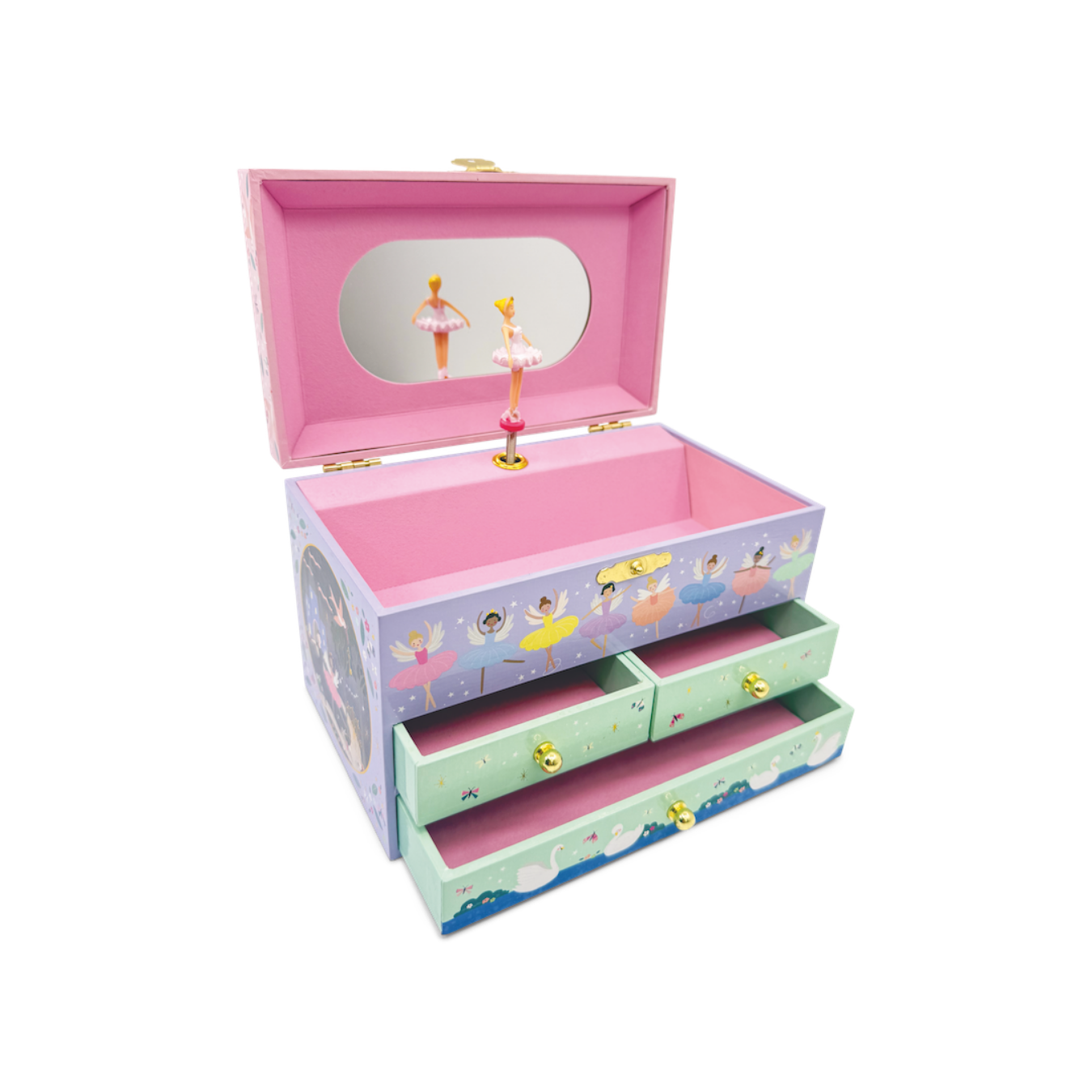 Musical Jewellery Box with 3 Drawers - Enchanted