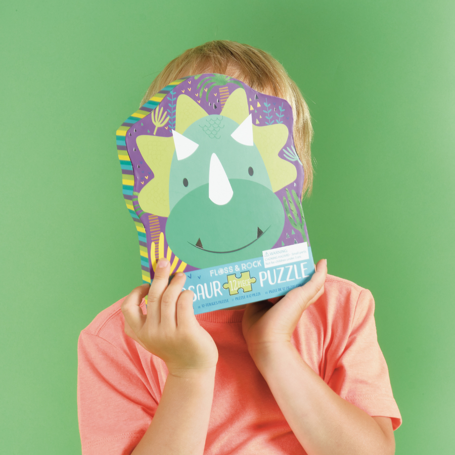 12 Piece Shaped Jigsaw in Shaped Box - Dinosaur