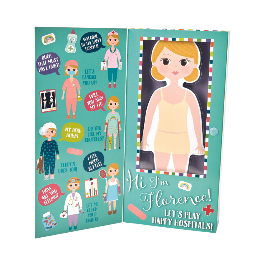 Floss & Rock Magnetic Wooden Dress-Up Doll - Charlotte With Interchangeable Outfits