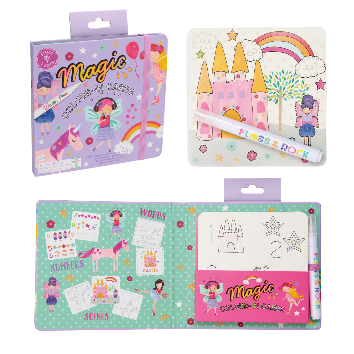 Magic Colour Changing Water Cards - Fairy Unicorn