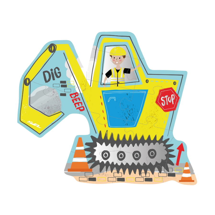 12 Piece Shaped Jigsaw in Shaped Box - Construction