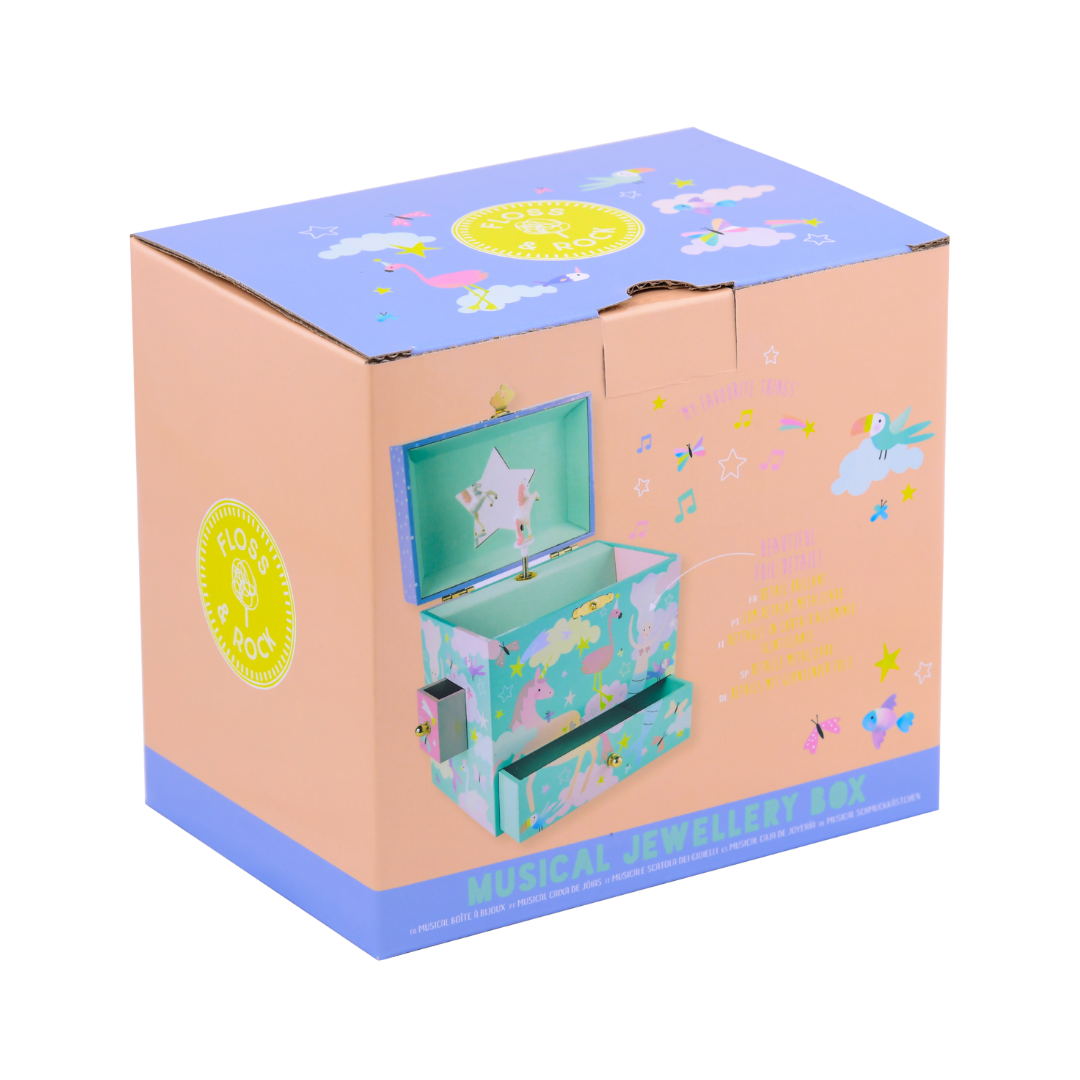 Musical Jewellery Box with 3 Drawers - Fantasy