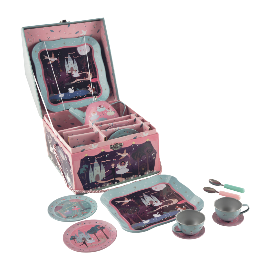 Musical Tin Tea Set 11 Piece - Enchanted