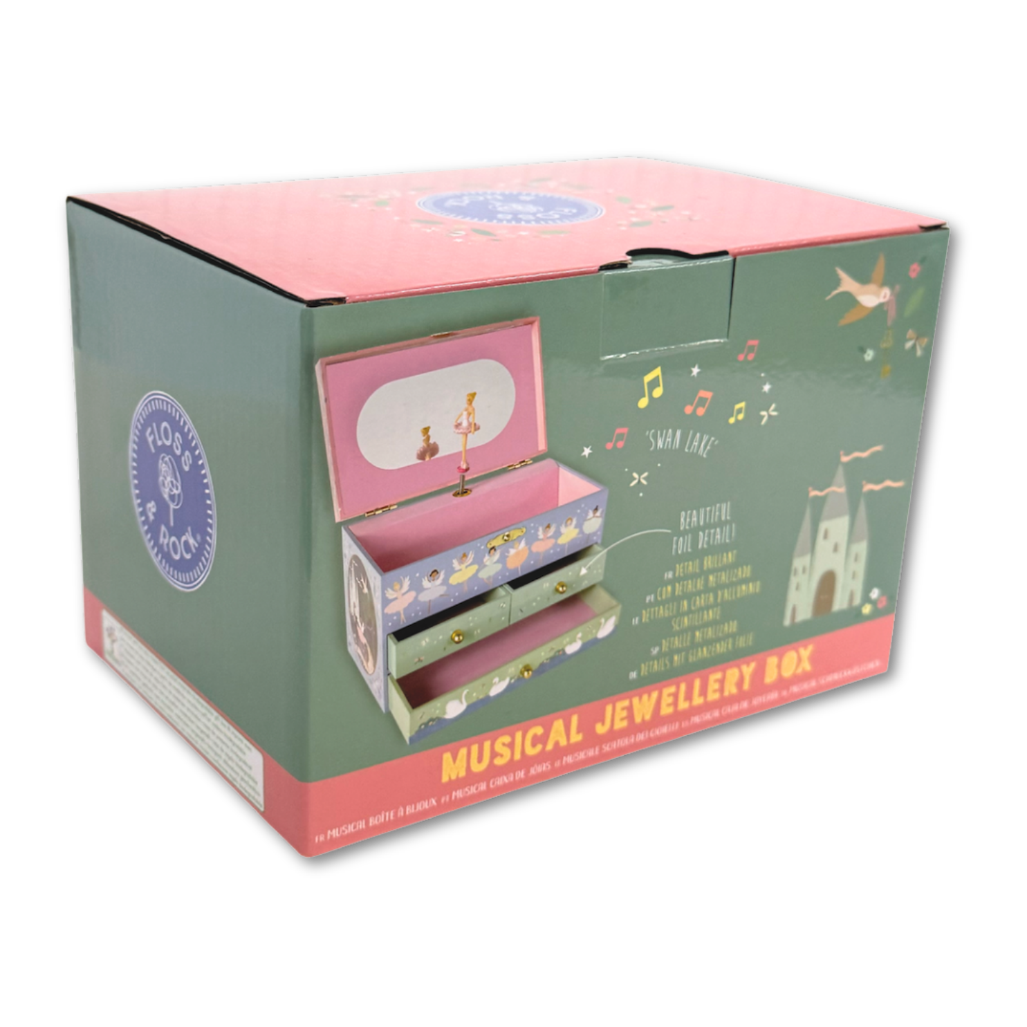 Musical Jewellery Box with 3 Drawers - Enchanted
