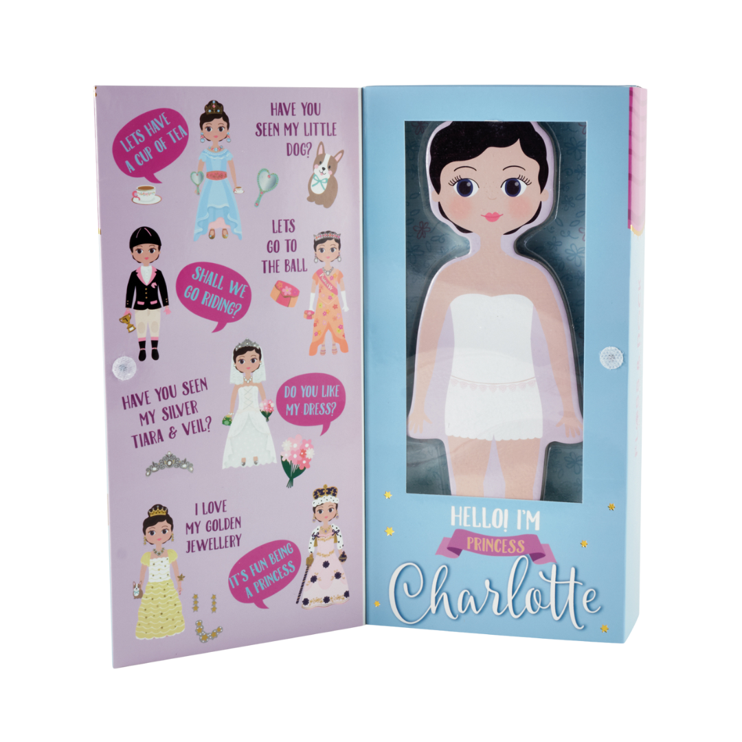 Wooden Magnetic Dress Up Doll - Charlotte