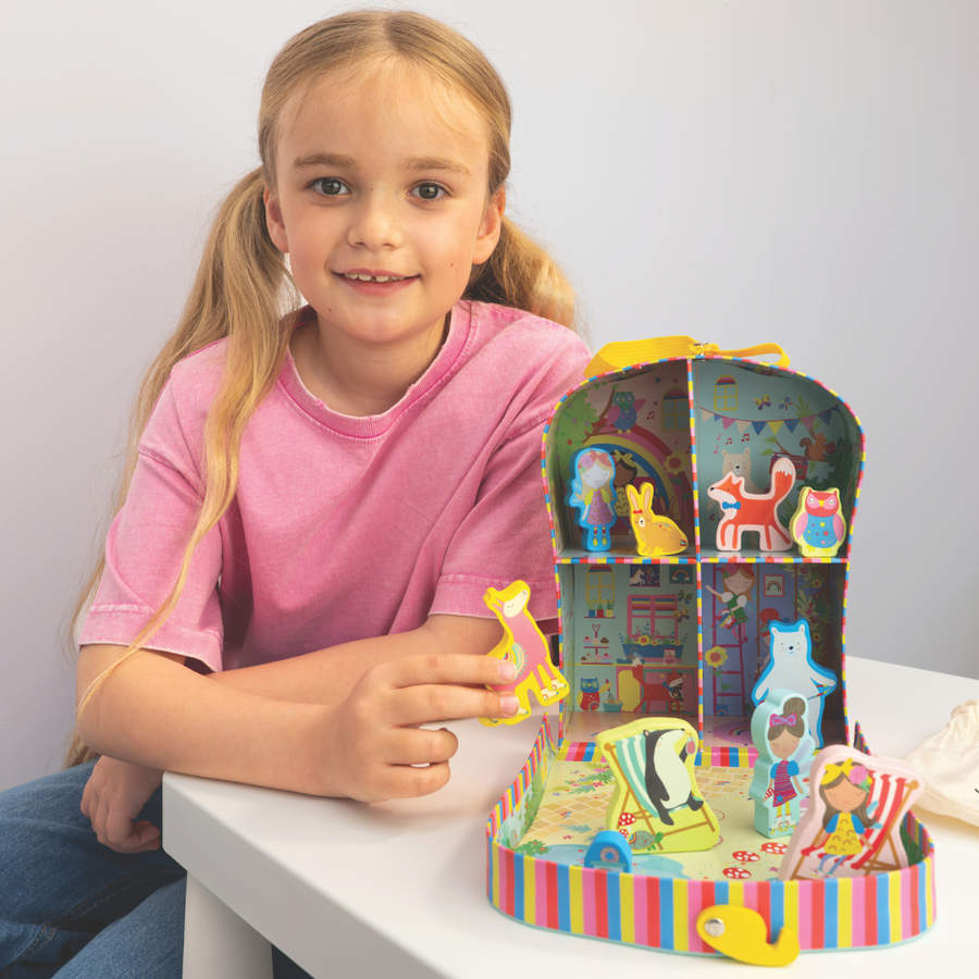 Playbox with Wooden Pieces - Rainbow Fairy