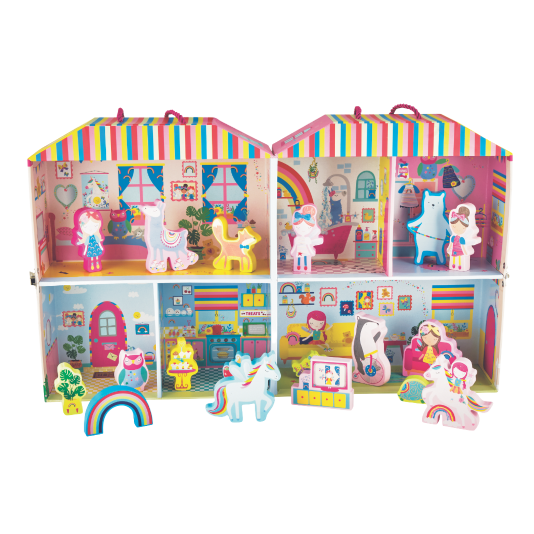 Playbox with Wooden Pieces - Rainbow Fairy