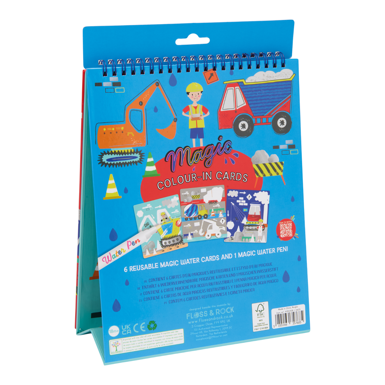 Magic Colour Changing Watercard Easel and Pen - Construction