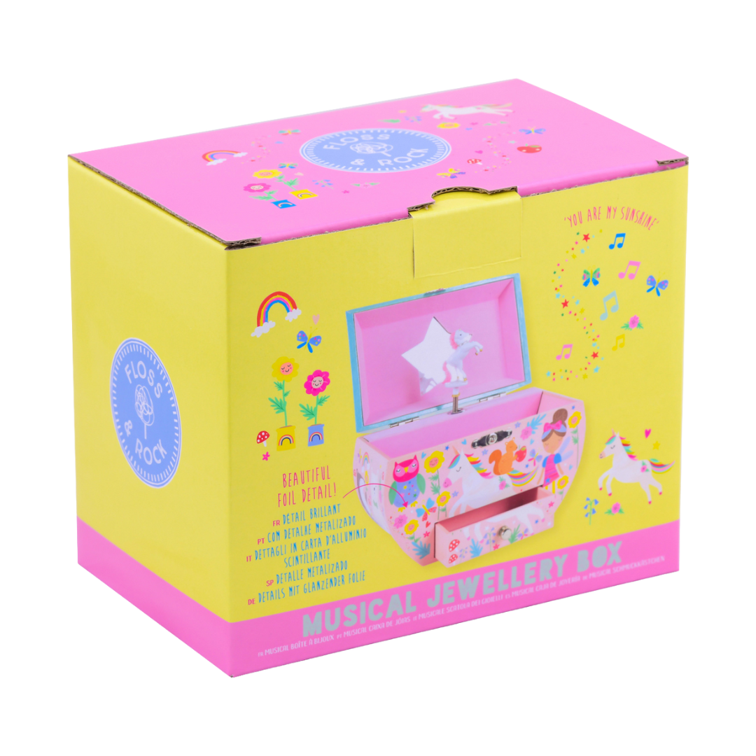 Musical Jewellery Box Oval Shape - Rainbow Fairy