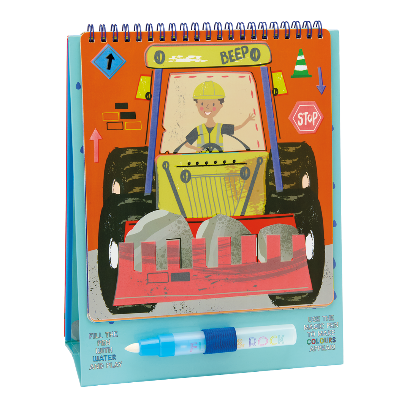 Magic Colour Changing Watercard Easel and Pen - Construction