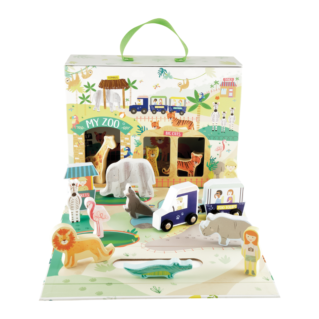 Playbox with Wooden Pieces - Jungle