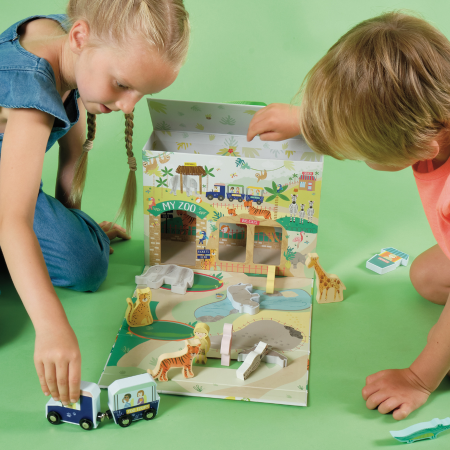 Playbox with Wooden Pieces - Jungle