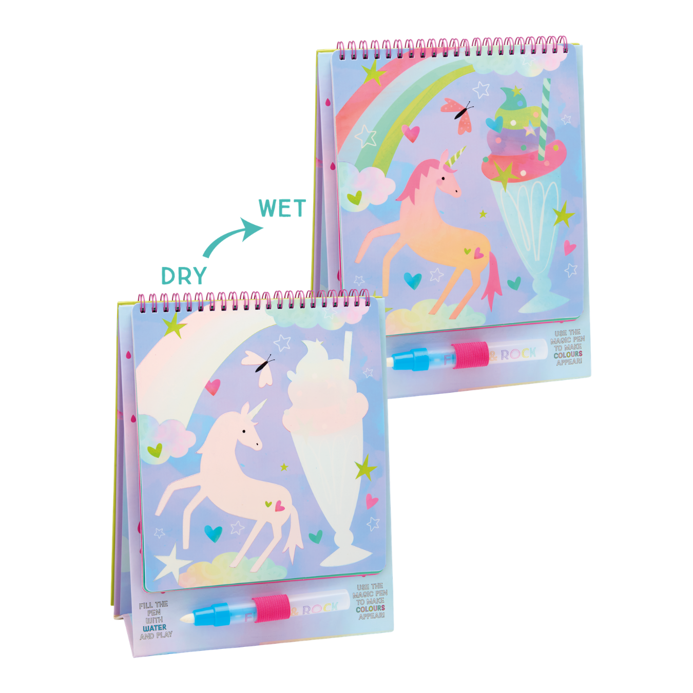 Magic Colour Changing Watercard Easel and Pen - Fantasy