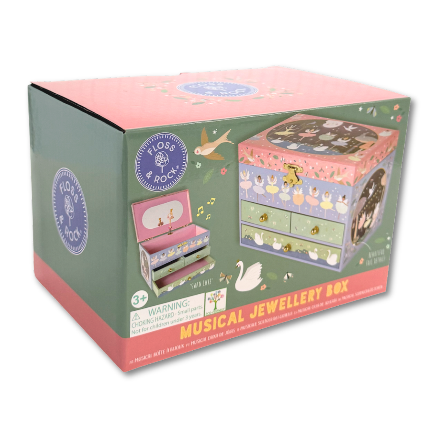 Musical Jewellery Box with 3 Drawers - Enchanted