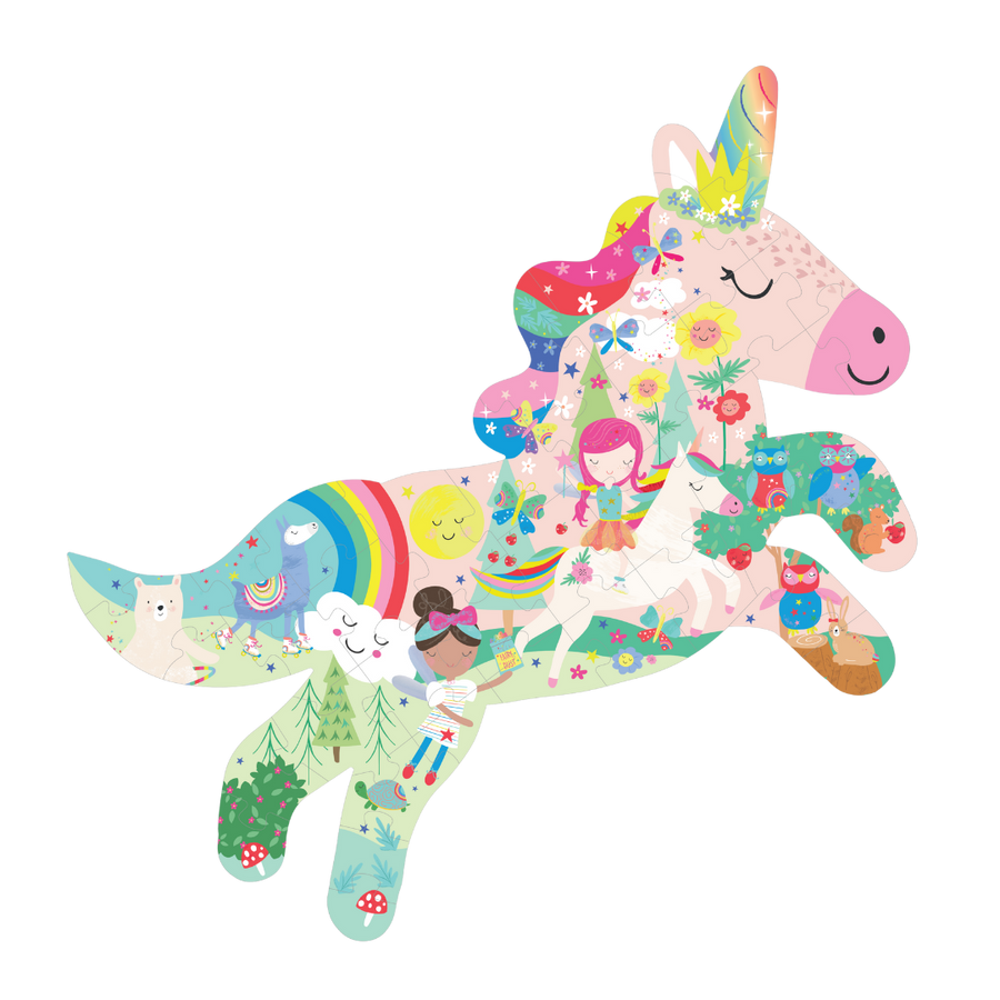 40 Piece Jigsaw - Rainbow Fairy Unicorn