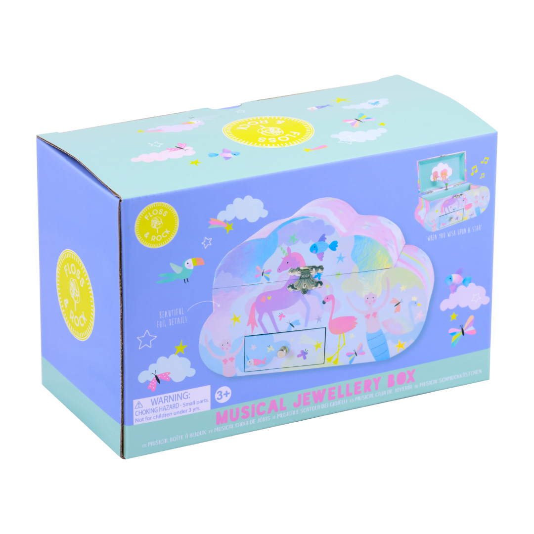 Musical Jewellery Box Cloud Shape - Fantasy