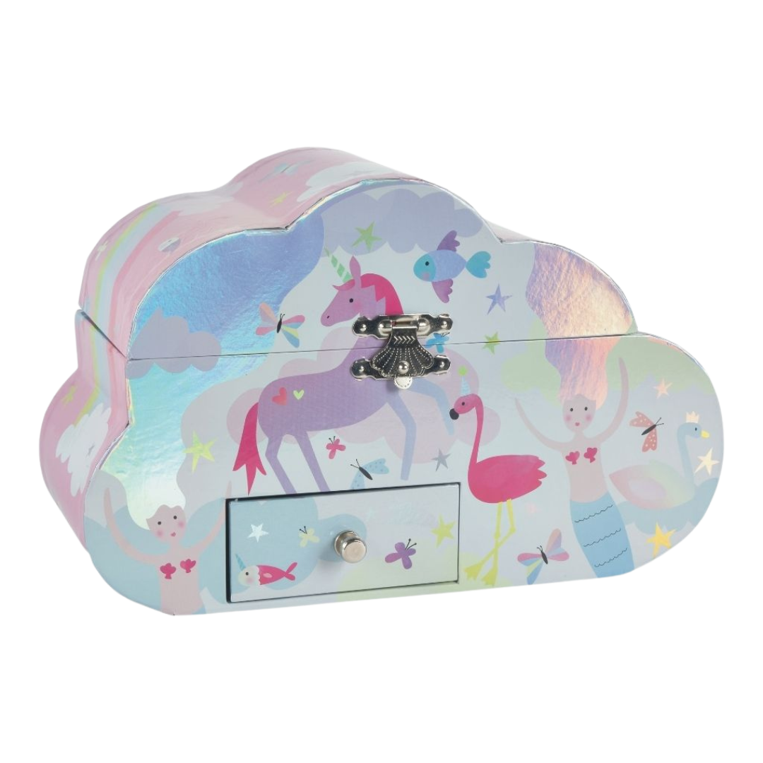 Musical Jewellery Box Cloud Shape - Fantasy