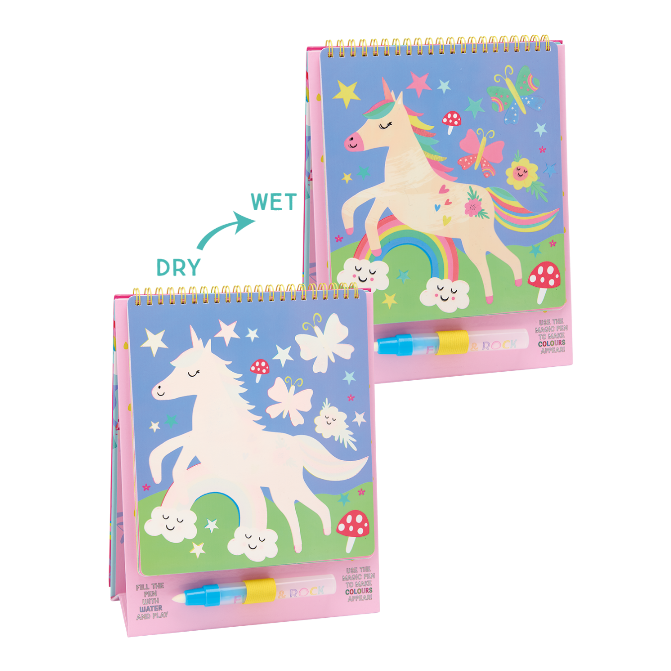 Magic Colour Changing Watercard Easel and Pen - Rainbow Fairy