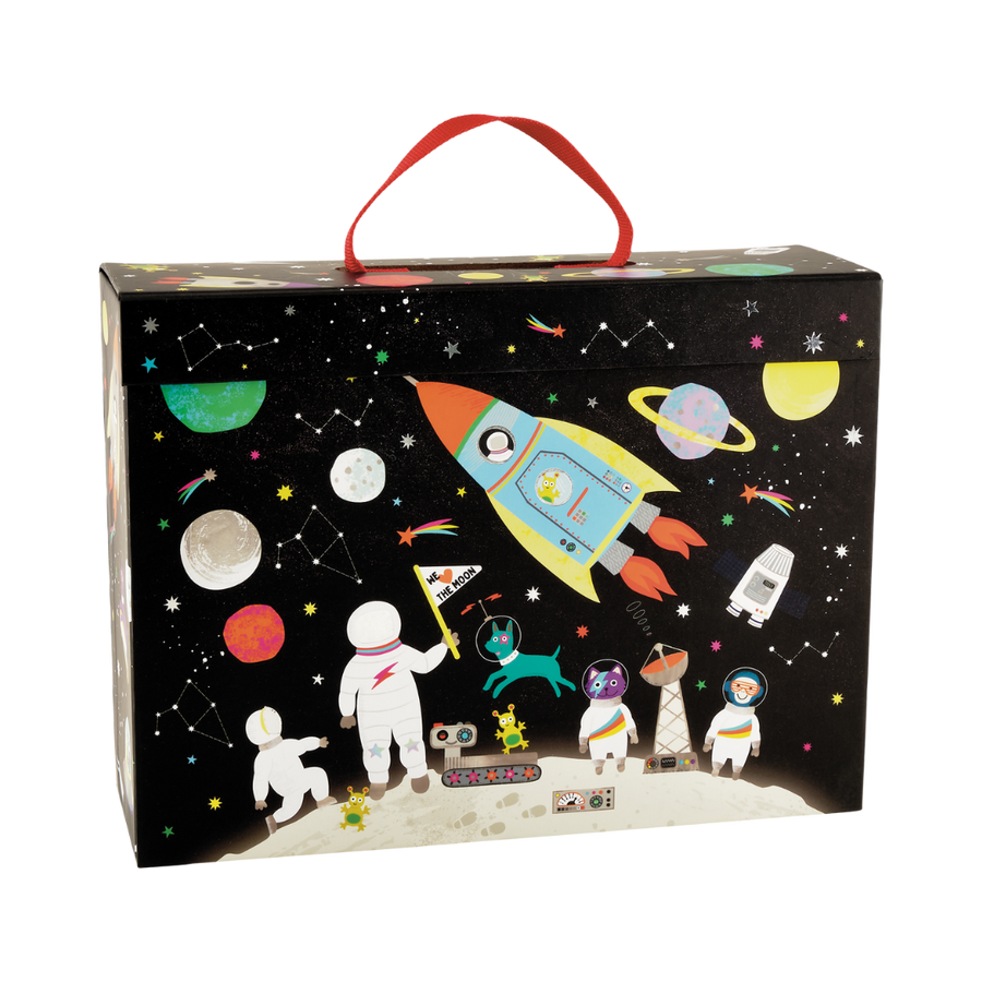 Playbox with Wooden Pieces - Space
