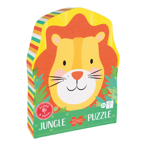 12 Piece Shaped Jigsaw in Shaped Box - Lion