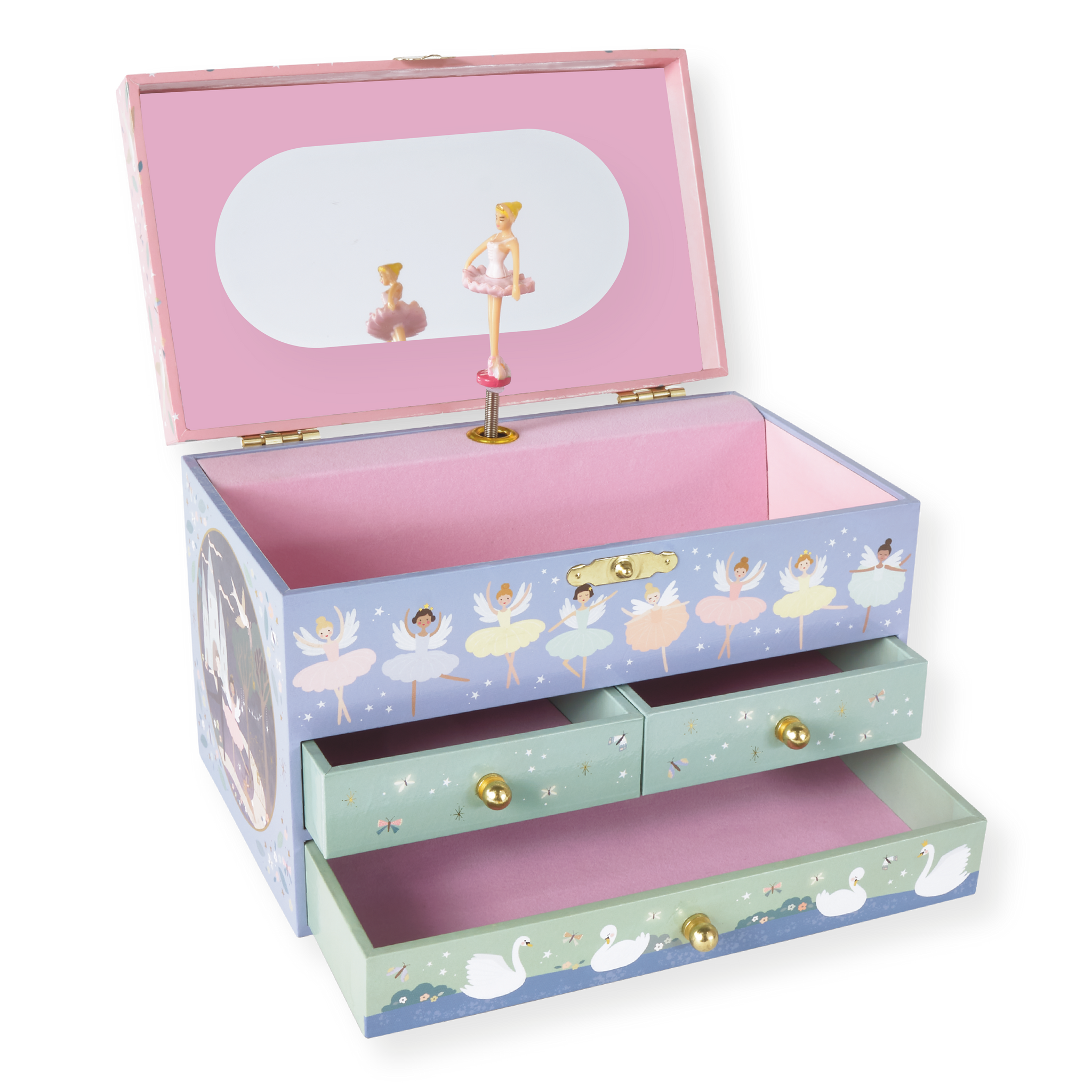 Musical Jewellery Box with 3 Drawers - Enchanted
