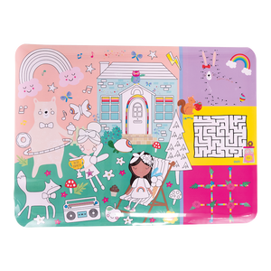 Colouring Fun & Games Mat - Rainbow Fairy