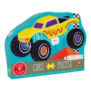 20 Piece Shaped Jigsaw in Shaped Box - Cars