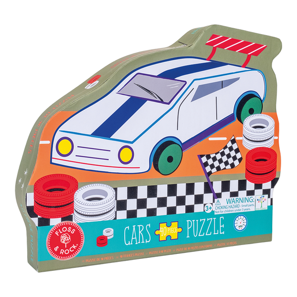 40 Piece Shaped Jigsaw in Shaped Box - Cars | Eco-friendly gifts & toys ...