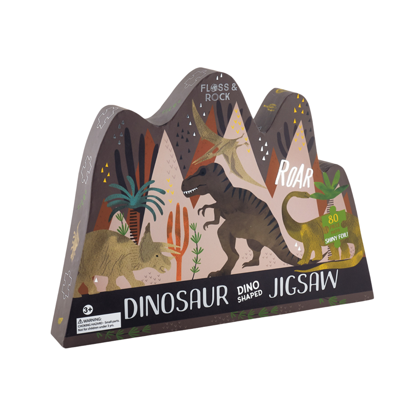 80 Piece "Dino" Shaped Jigsaw with Shaped Box - Dinosaur
