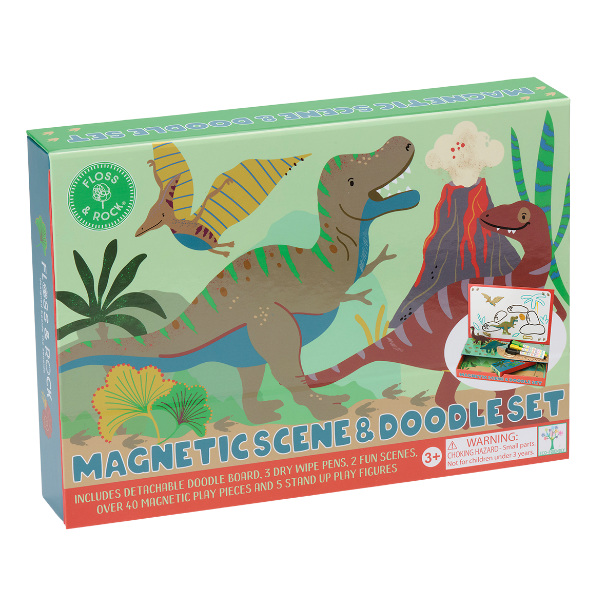 Magnetic Scene and Doodle Set - Dino