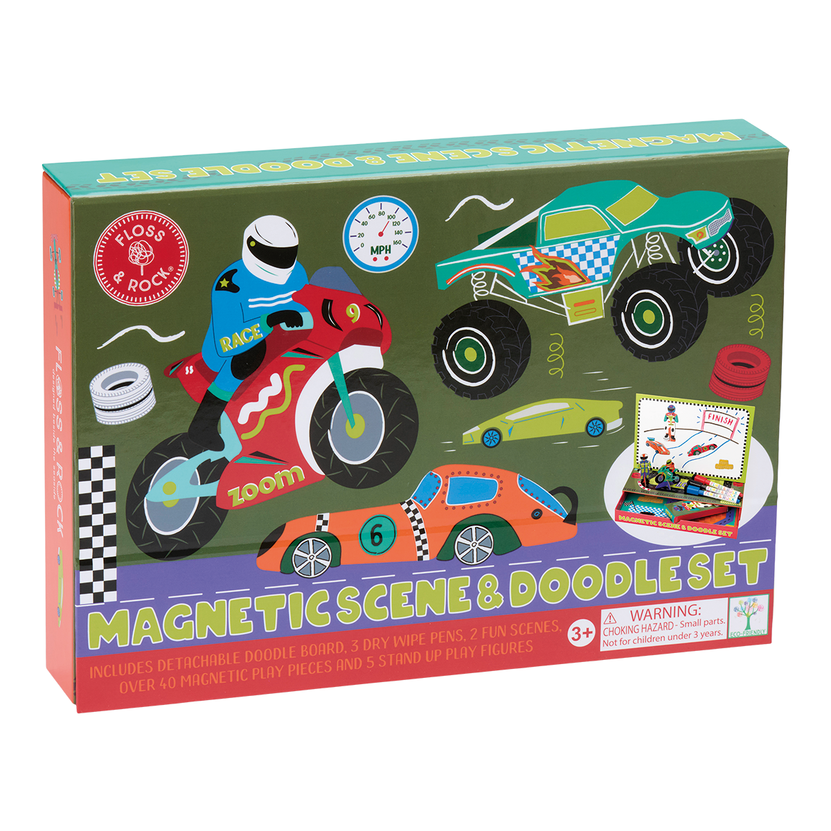 Magnetic Scene and Doodle Set - Cars