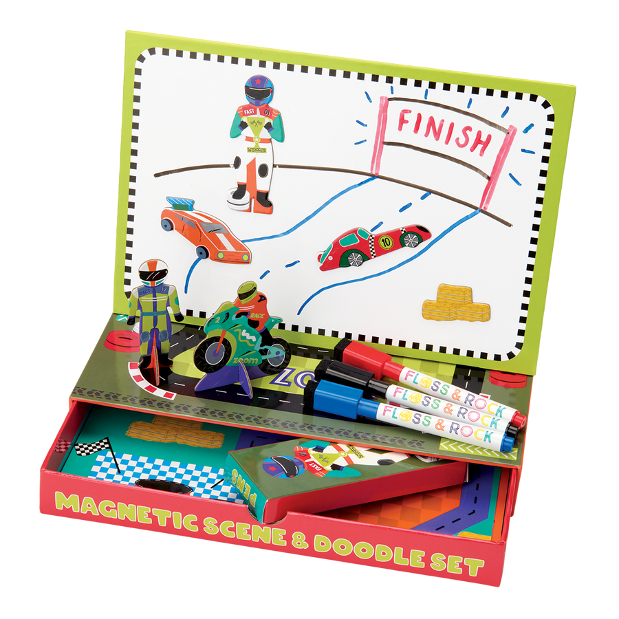 Magnetic Scene and Doodle Set - Cars