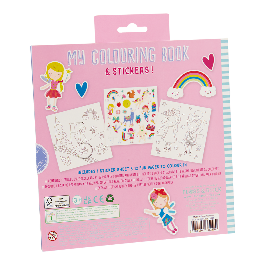 My Colouring Book (Rainbow Fairy) | Scented Colouring Book with Stickers | Floss & Rock