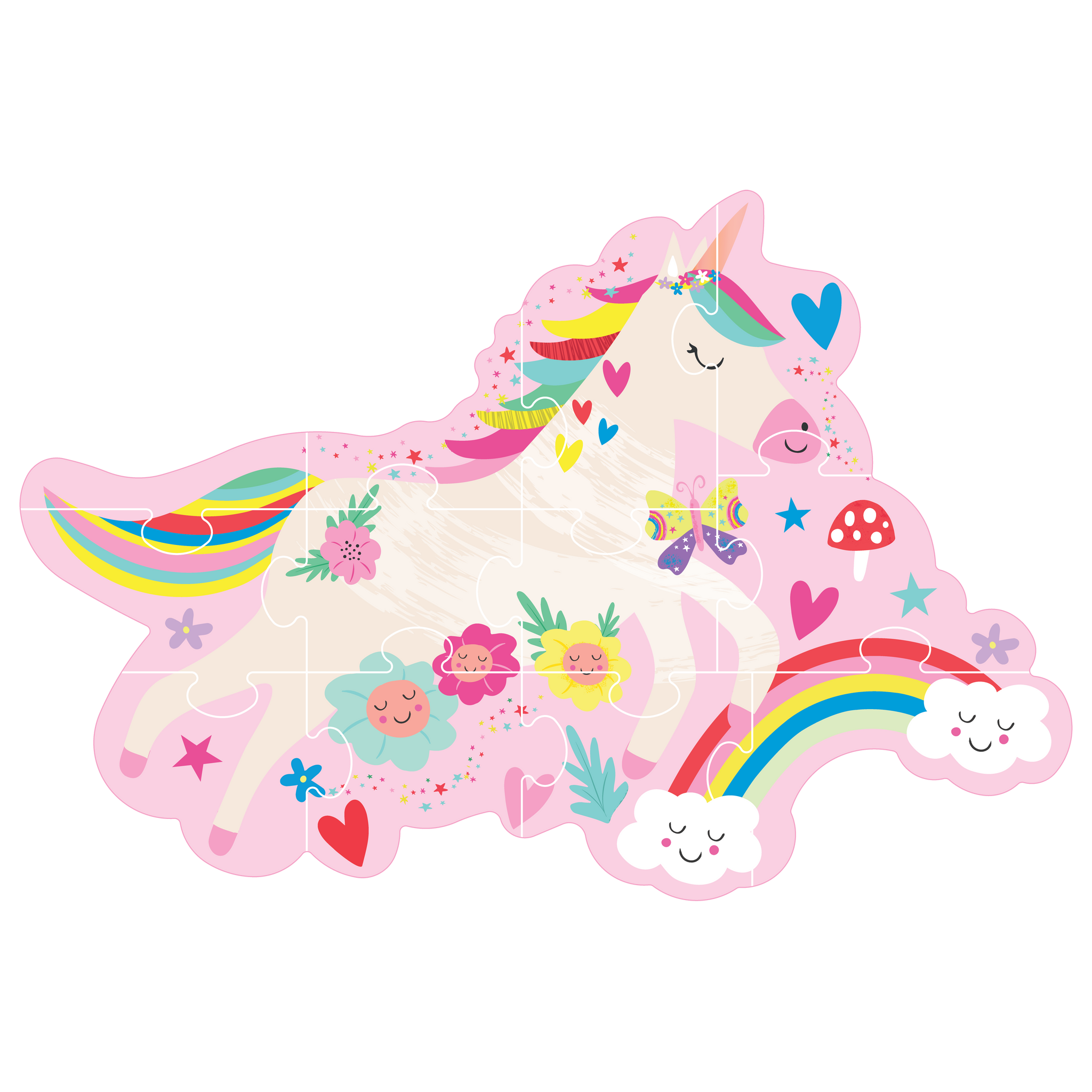 12-piece Shaped Puzzle - Rainbow Fairy