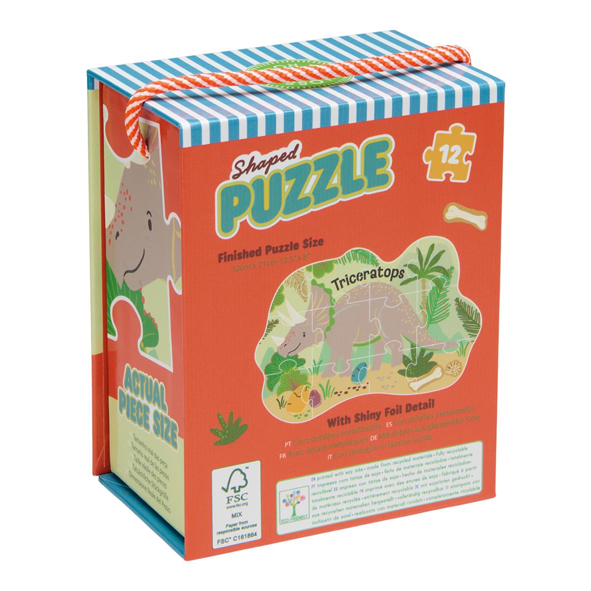 12-piece Shaped Puzzle - Dino