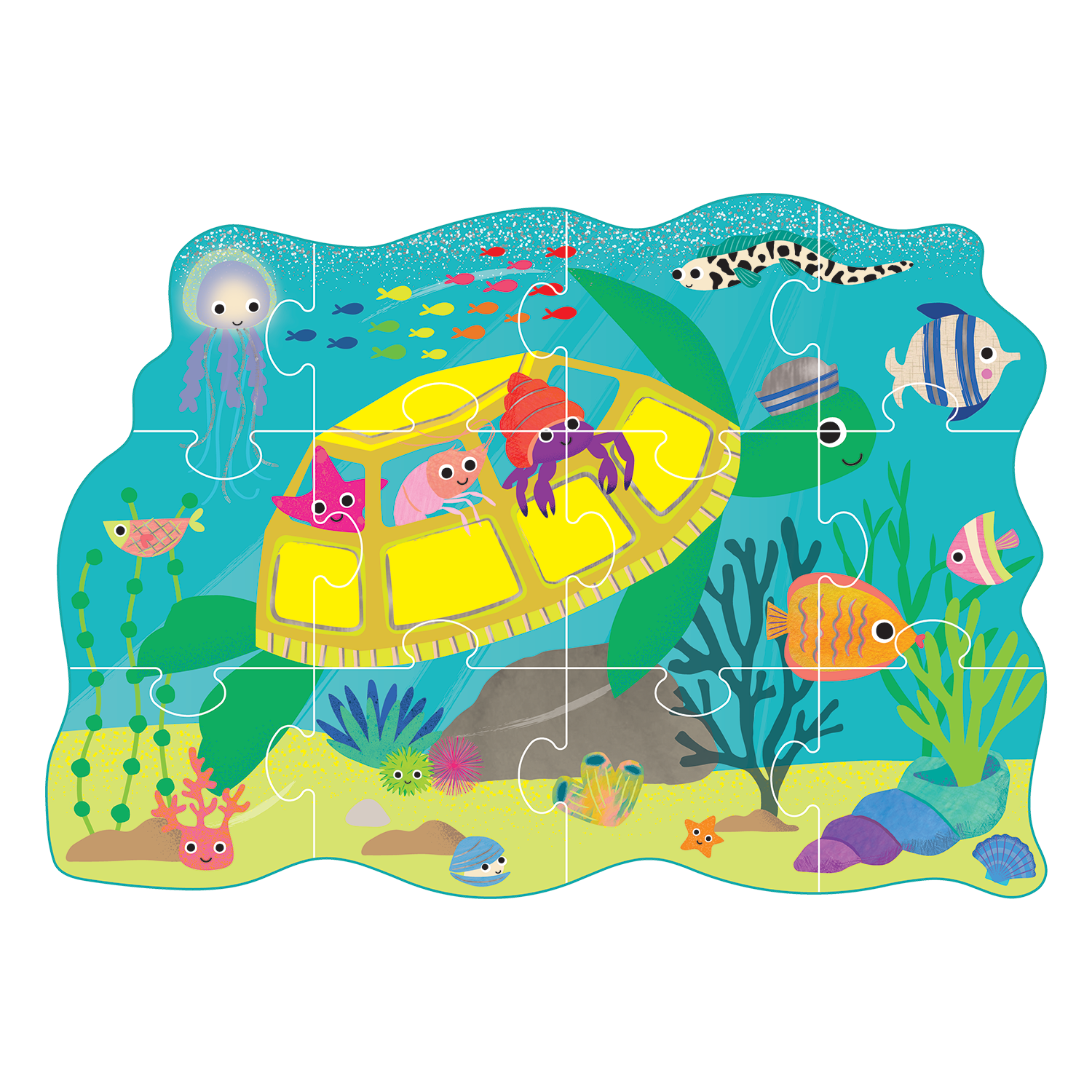 12-piece Shaped Puzzle - Ocean
