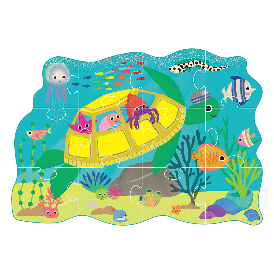 12-piece Shaped Puzzle - Ocean