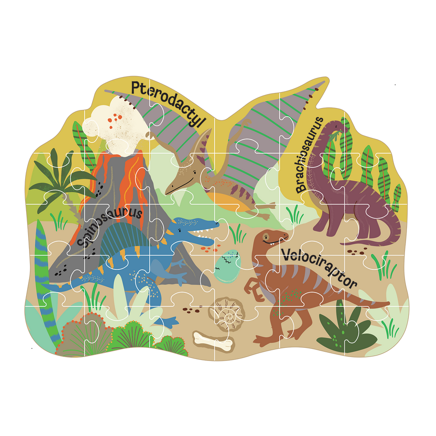 30-piece Shaped Puzzle - Dino