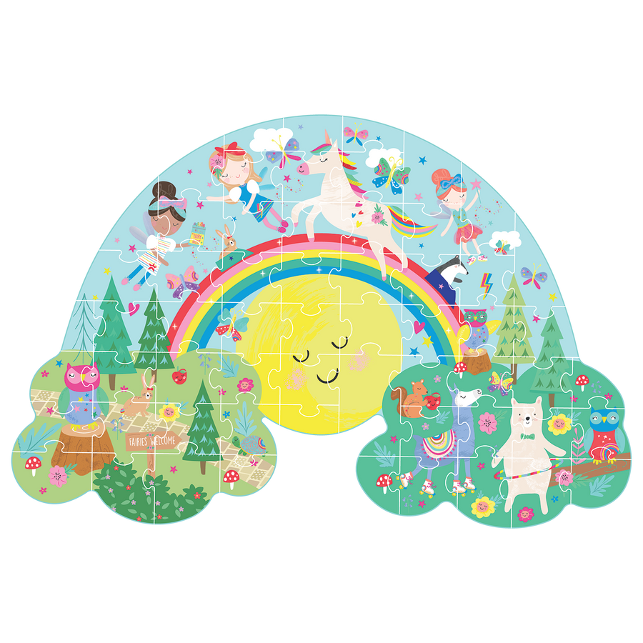 60-piece Shaped Puzzle - Rainbow Fairy