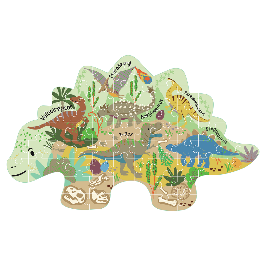 60-piece Shaped Puzzle - Dino