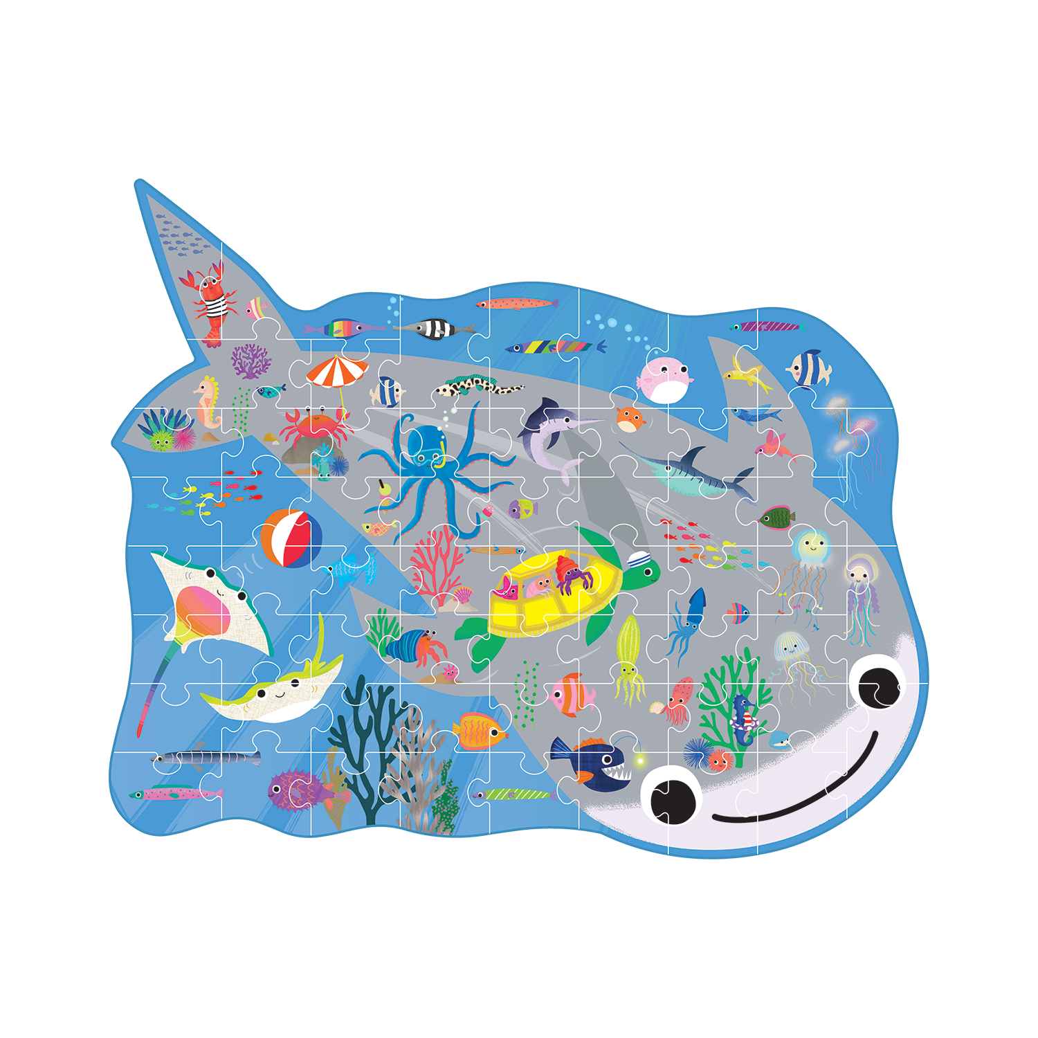 60-piece Shaped Puzzle - Ocean