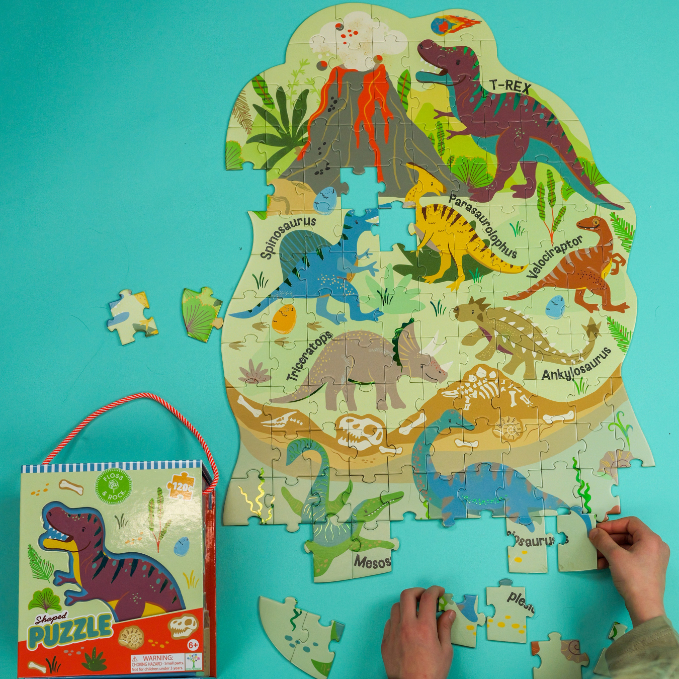 120-piece Shaped Puzzle - Dino