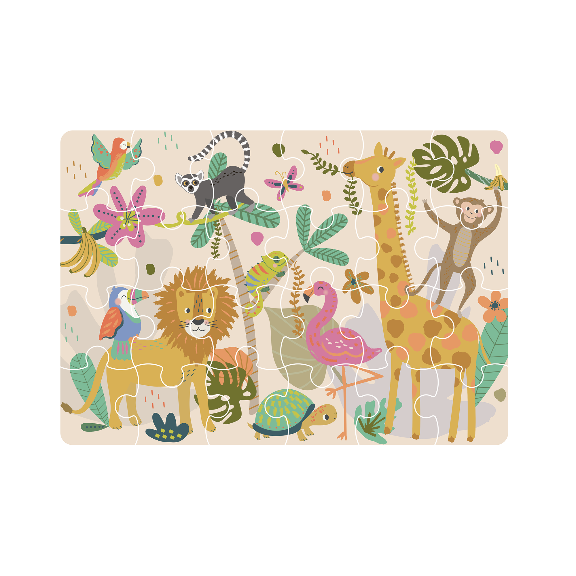 24-piece Mini Puzzle - Jungle