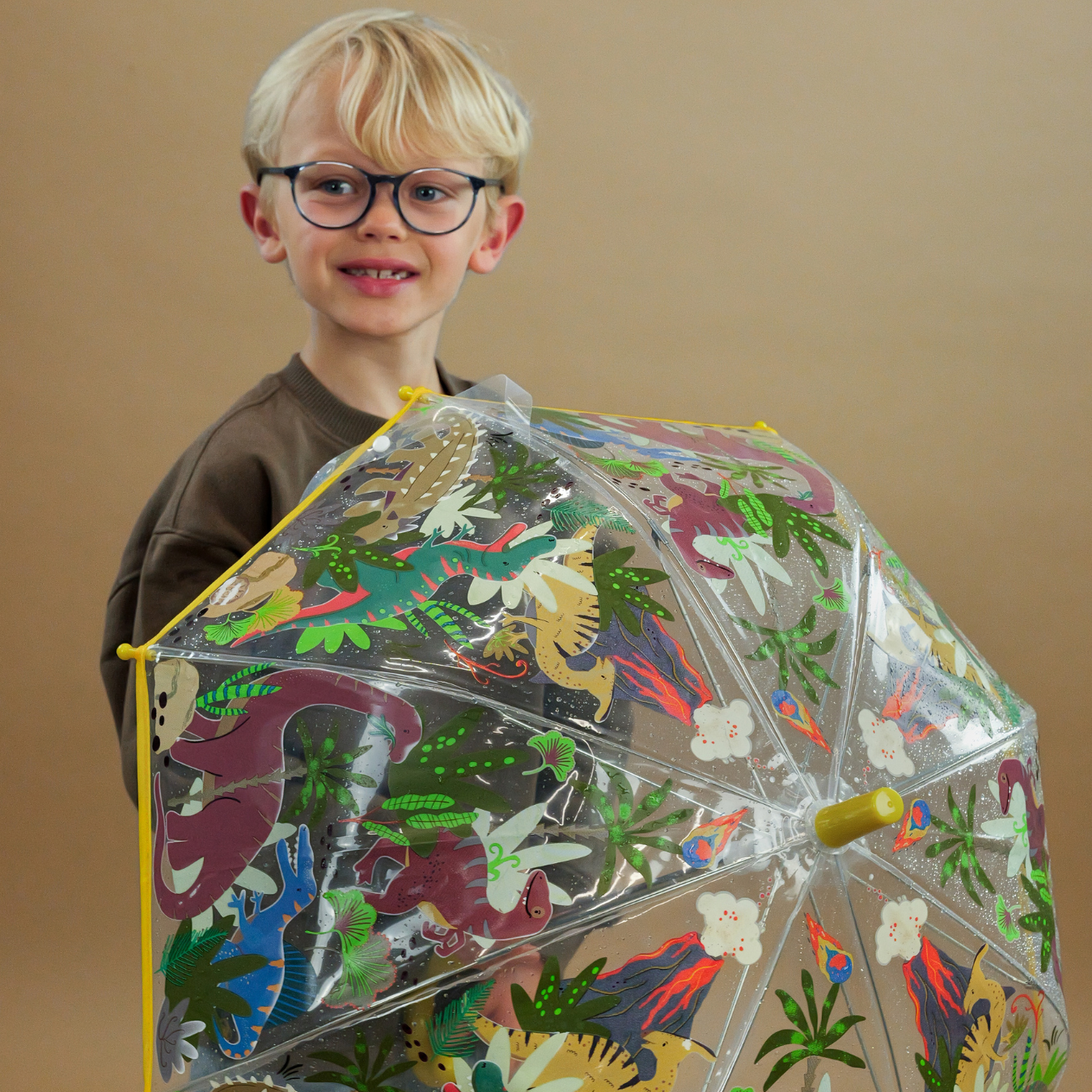 Dino Transparent Colour Changing Umbrella (3+)