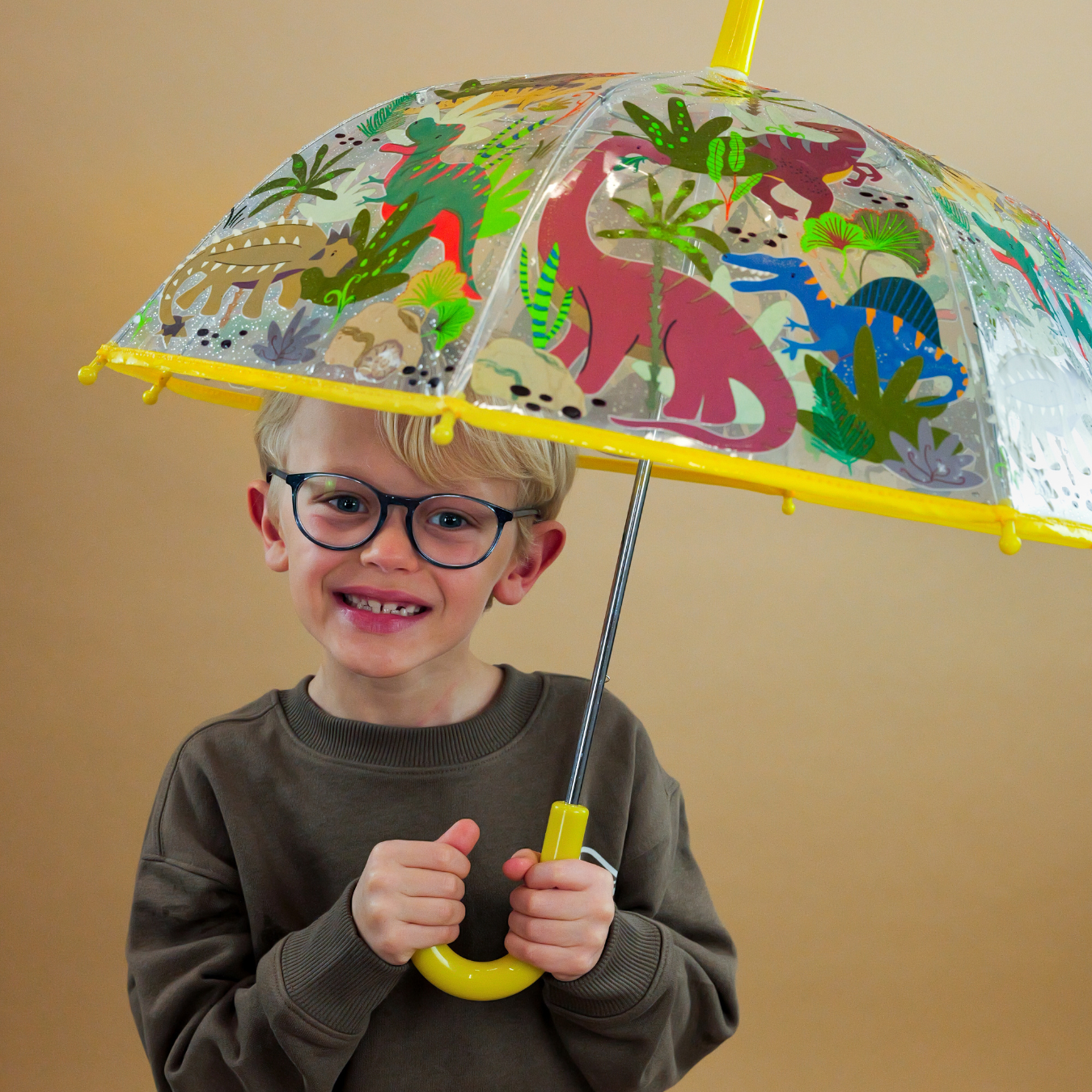 Dino Transparent Colour Changing Umbrella (3+)