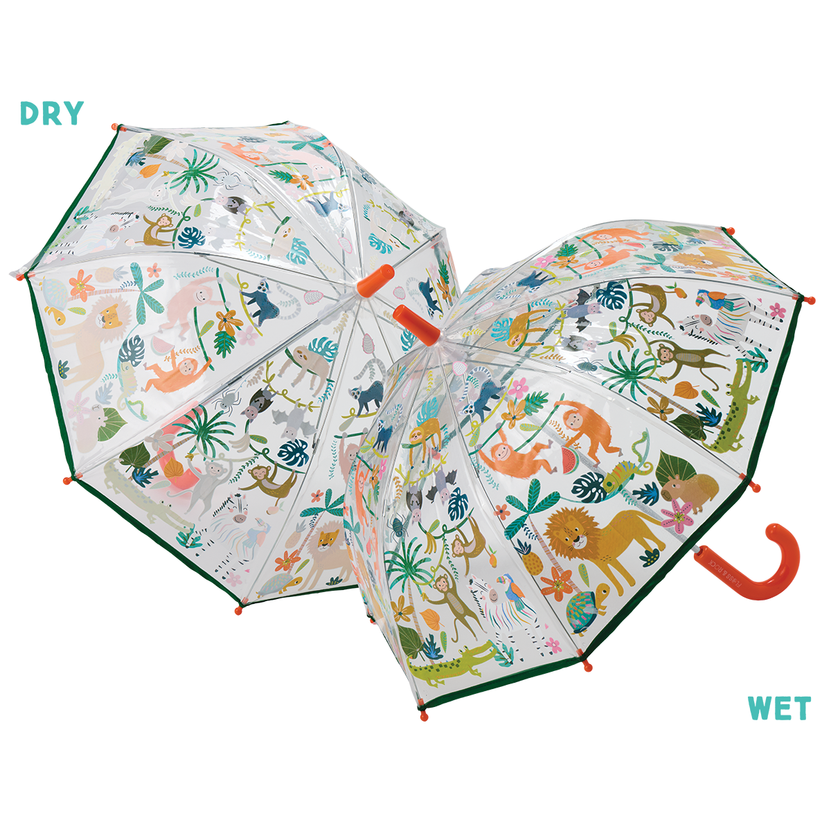 Jungle Clear Colour Changing Umbrella (3+)