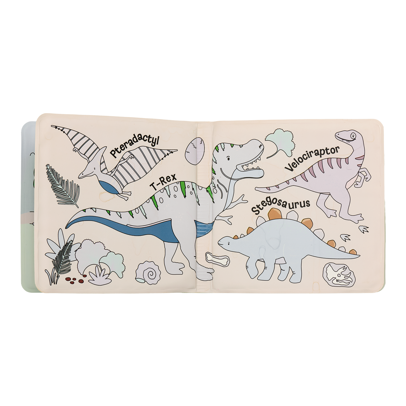 Colour Changing Reusable Bath Book Toy - Dinosaur design